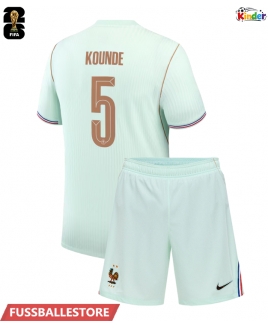 Günstige Frankreich Jules Kounde #5 Auswärts Trikotsatzt Kinder WM 2026 Kurzarm (+ Kurze Hosen)